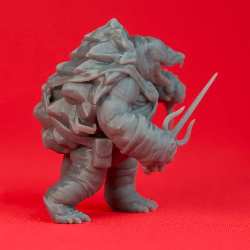Dual Sai Tortle - Tabletop Miniatures (Pre-Supported)