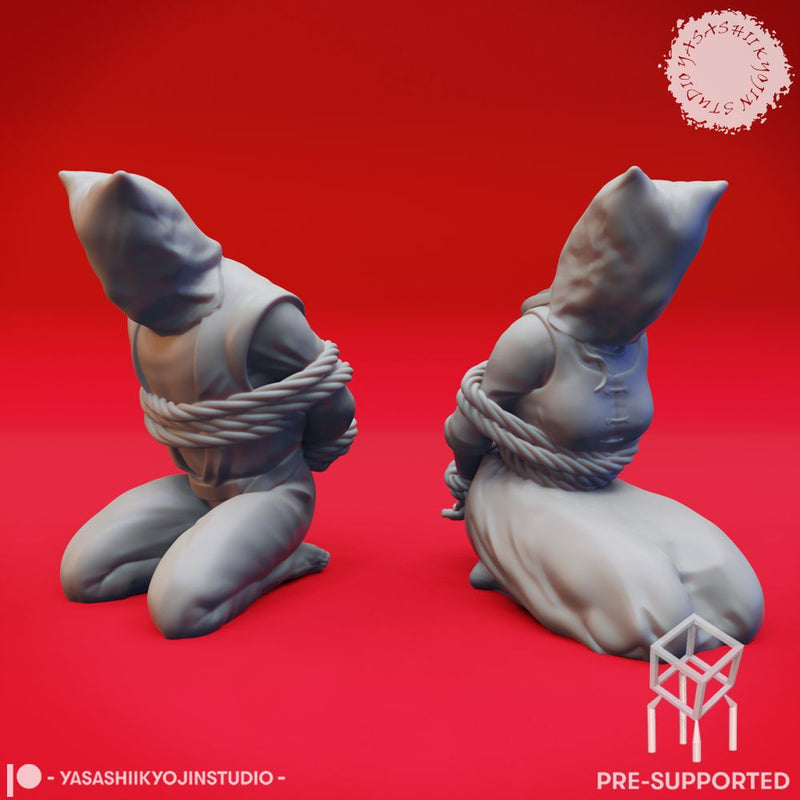 Townsfolk - Hostages - Tabletop Miniatures (Pre-Supported)