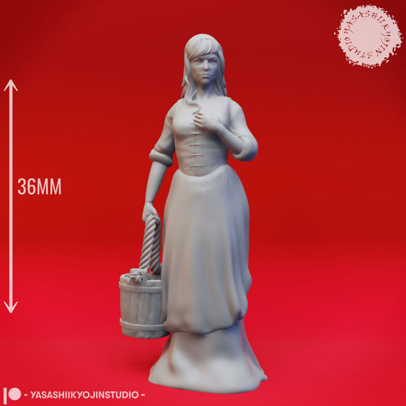 Townsfolk - General Adults - Tabletop Miniature (Pre-Supported)