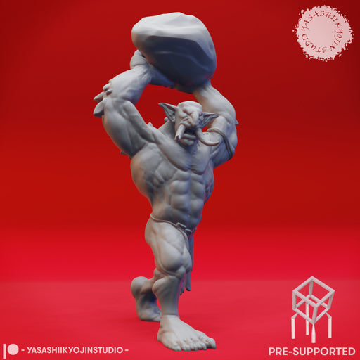 Troll Chukka - Book of Beasts - Tabletop Miniature (Pre-Supported) - Only-Games
