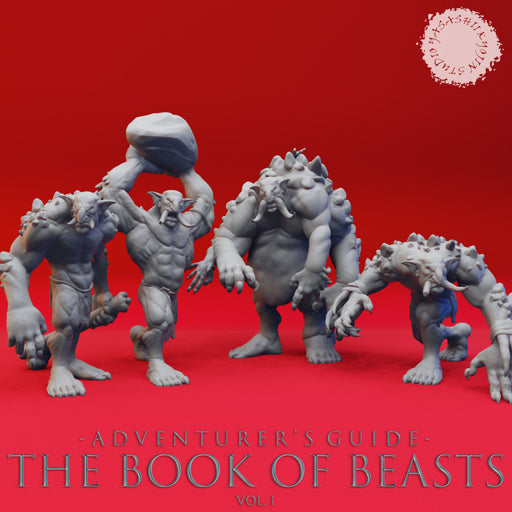 Troll Warband - Book of Beasts - Tabletop Miniatures (Pre-Supported) - Only-Games