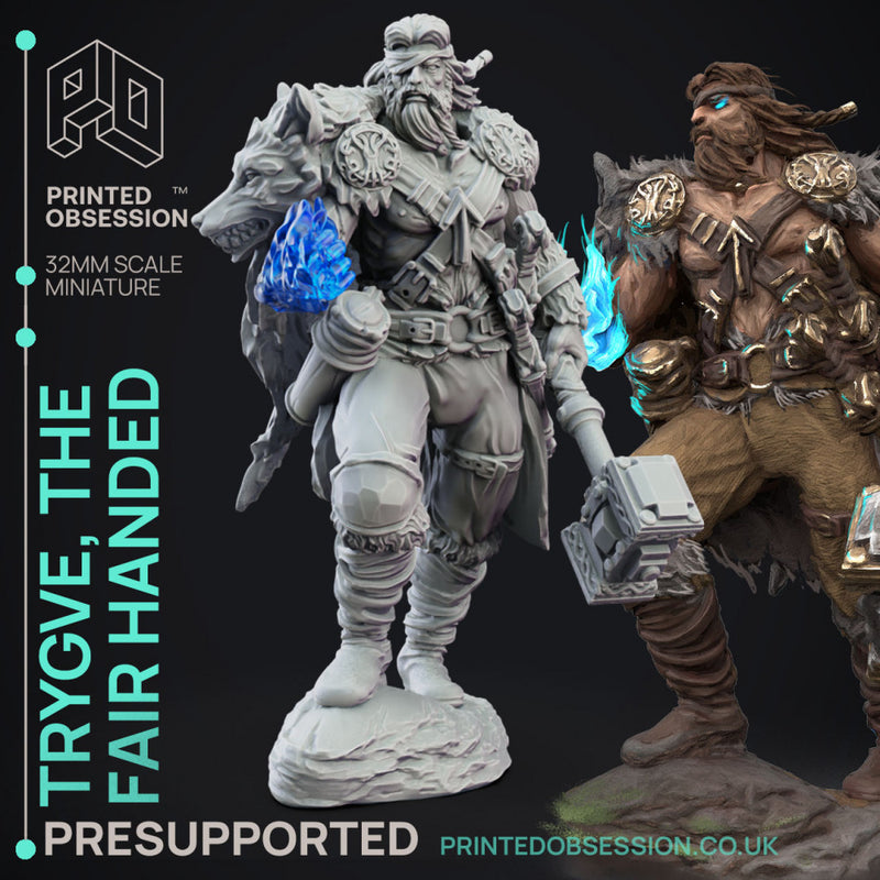 Trygve The Fair Handed - PRESUPPORTED - 32mm Scale - D&D - Only-Games