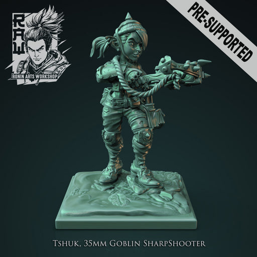 Tshuk - Female Goblin Sharpshooter - STL only - Only-Games
