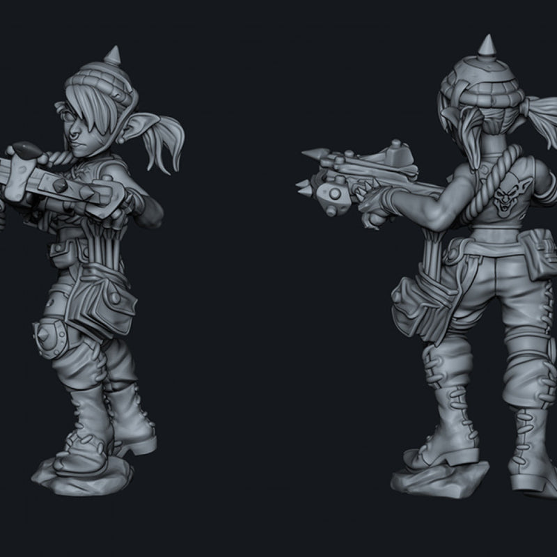 Tshuk - Female Goblin Sharpshooter - STL only - Only-Games