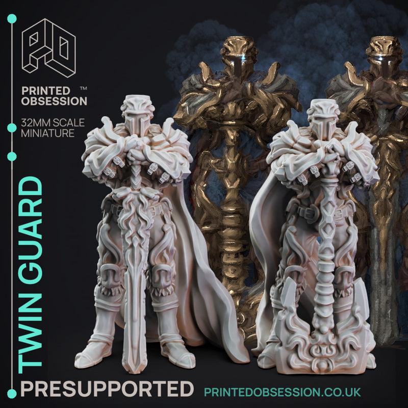 Twin Guard - 4 Models - The Mists of Change - PRESUPPORTED - 32mm scale