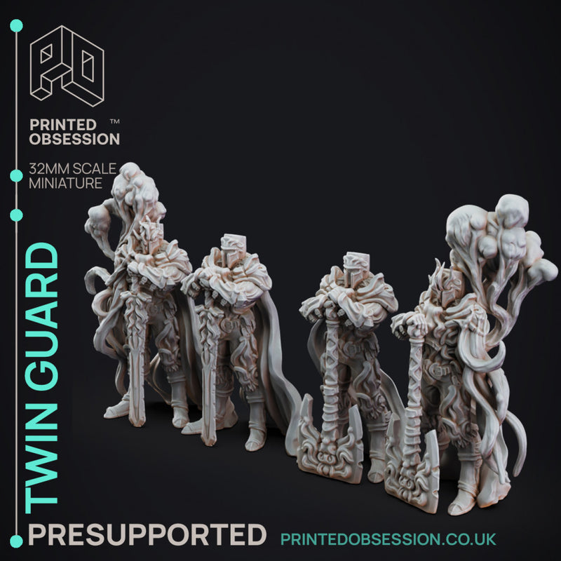 Twin Guard - 4 Models - The Mists of Change - PRESUPPORTED - 32mm scale