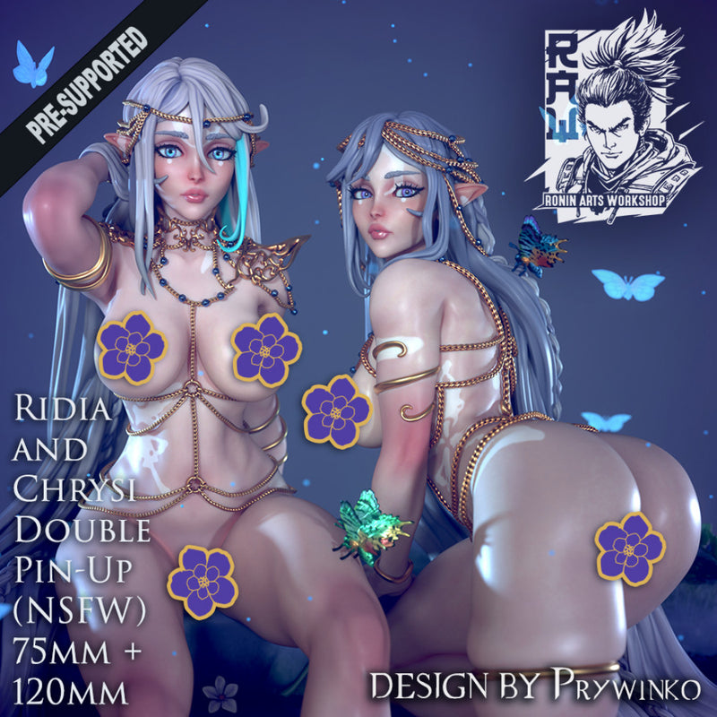 Ridia and Chrysi - Double Pin-Up (NSFW) Set - STL only - Only-Games