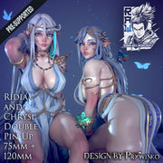 Ridia and Chrysi - Double Pin-Up Set - STL only - Only-Games