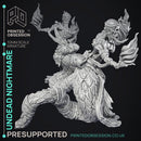 Undead Nightmare & Basalisk - 2 Models - Were Folk -  PRESUPPORTED - Illustrated and Stats - 32mm scale