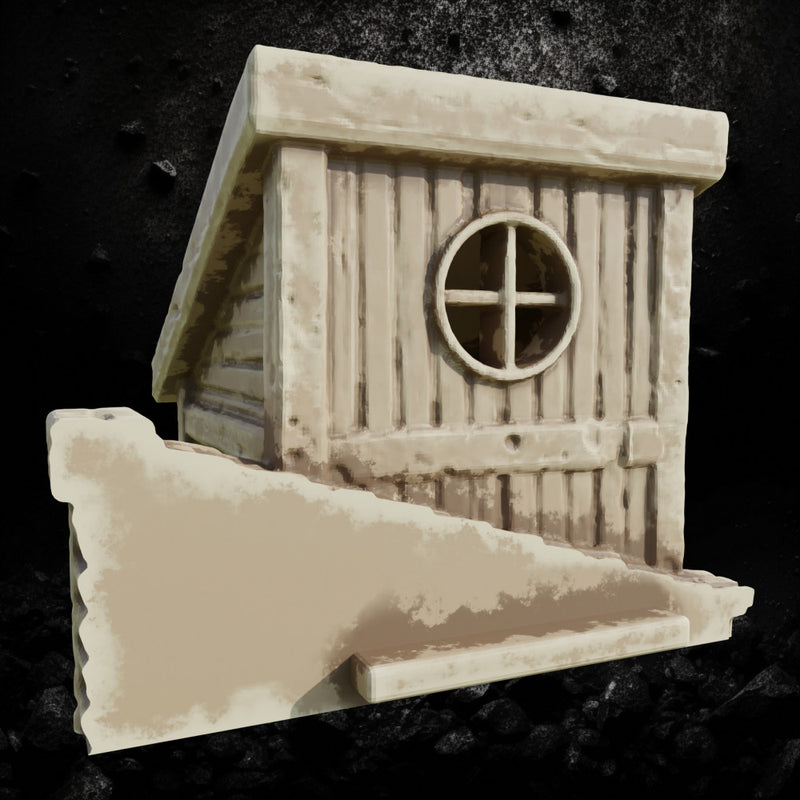 Wooden Kit House with Cave Access - Fantasy Building STL, DnD Terrain