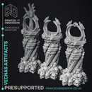 Vecnas Artifacts - 3 Models Undead Scenery - PRESUPPORTED - 32mm scale