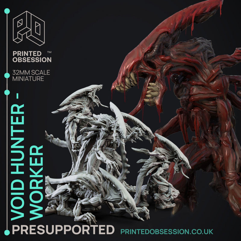 Void Hunter Workers - 5 Models - Creatures from behind the veil - PRESUPPORTED - 32mm Scale.