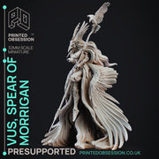 Vus - Spear Maiden to Morrigan - PRESUPPORTED - 32mm Scale - D&D - Only-Games
