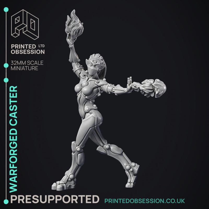 Warforged Caster - Assassin Clan - PRESUPPORTED - 32 mm scale