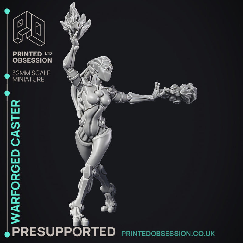 Warforged Caster - Assassin Clan - PRESUPPORTED - 32 mm scale