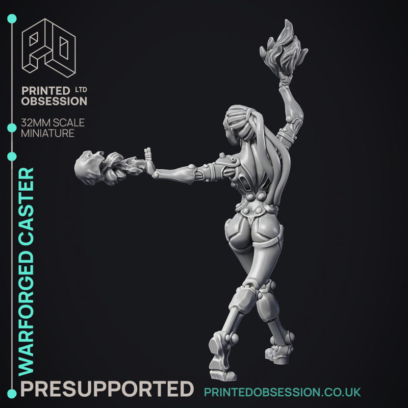 Warforged Caster - Assassin Clan - PRESUPPORTED - 32 mm scale