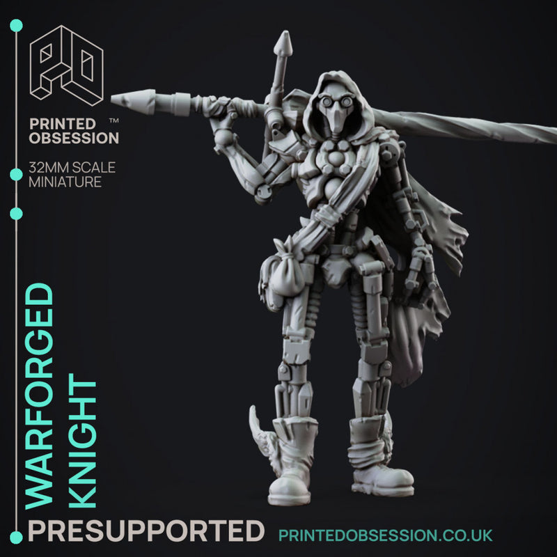 Warforged - Knight - Foundlings - PRESUPPORTED - 32mm scale