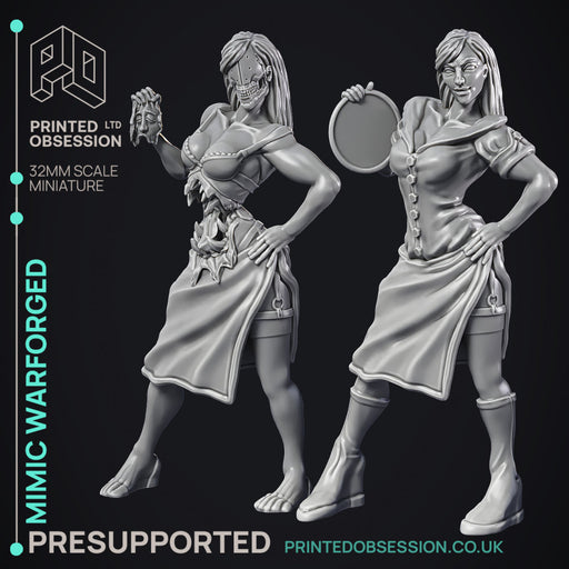 Mimic Warforged - 2 Models - Assassin Clan - PRESUPPORTED - 32 mm scale - Only-Games