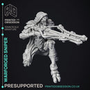 Sniper Warforged - Assassin Clan - PRESUPPORTED - 32 mm scale