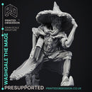 Washgale the mage - Wizzard -  PRESUPPORTED - Illustrated and Stats - 32mm scale
