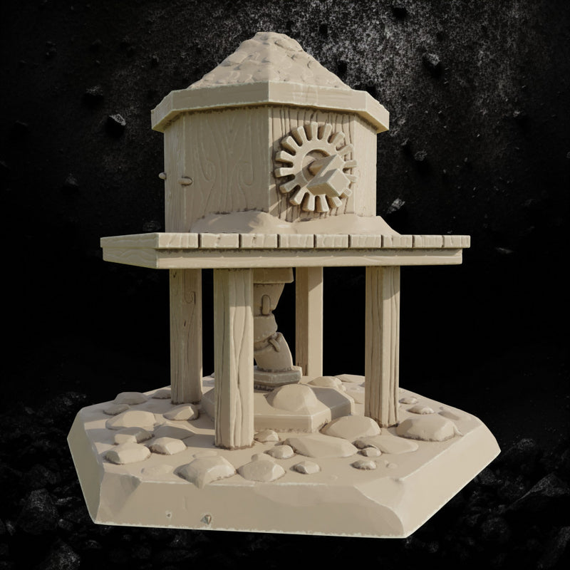 Water Pump - Village Terrain Prop STL, DnD & Wargaming Scenery