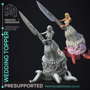 Wedding Cake Topper - Cake Monster -  PRESUPPORTED - Illustrated and Stats - 32mm scale