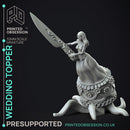 Wedding Cake Topper - Cake Monster -  PRESUPPORTED - Illustrated and Stats - 32mm scale