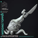 Wedding Cake Topper - Cake Monster -  PRESUPPORTED - Illustrated and Stats - 32mm scale