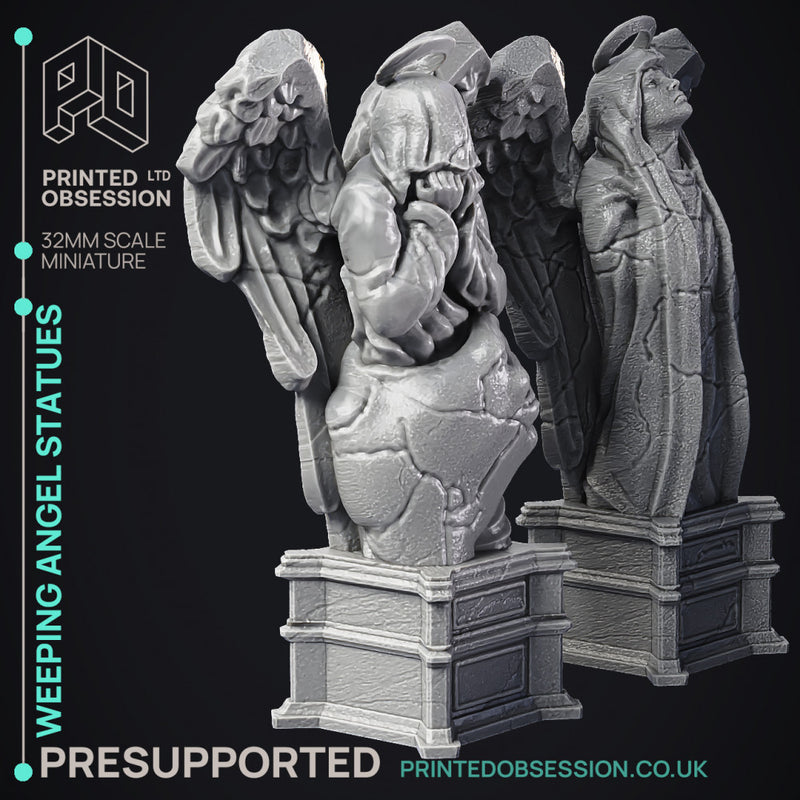 Weeping Angel Statues - Scenery - PRESUPPORTED - heaven hath no fury - 32 mm scale