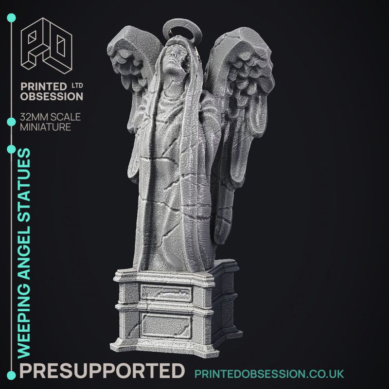 Weeping Angel Statues - Scenery - PRESUPPORTED - heaven hath no fury - 32 mm scale