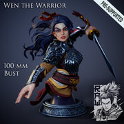 Wen - Warrior Bust - STL only - Only-Games