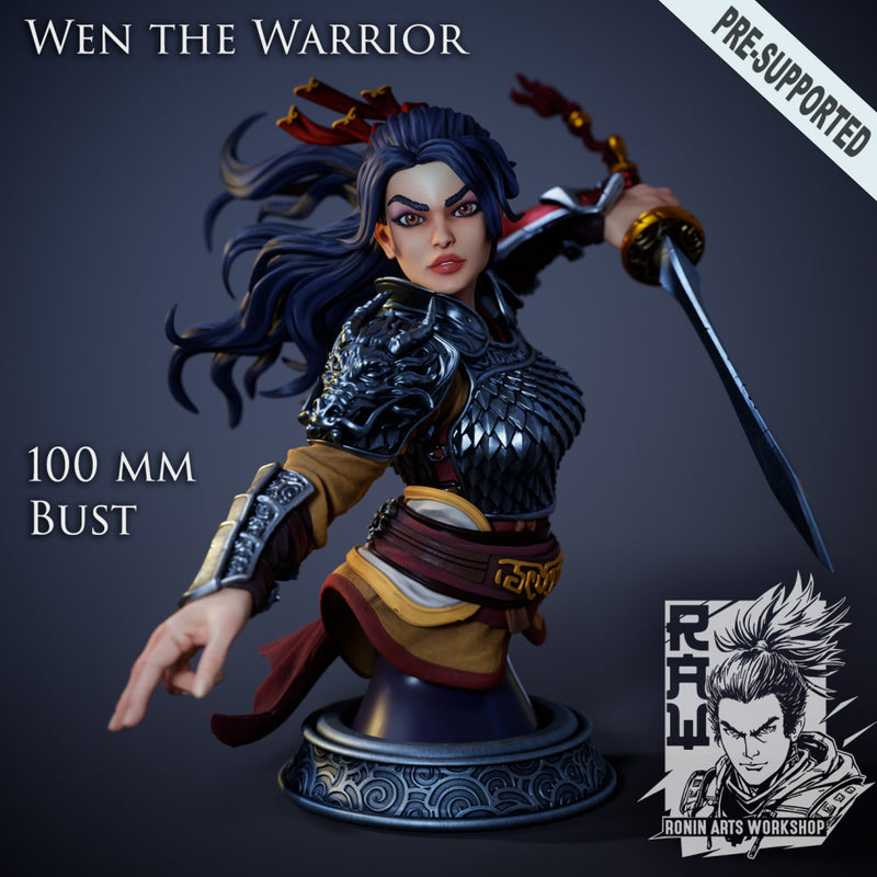 Wen - Warrior Bust - STL only - Only-Games