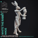 White The Rabbit Magician - Circus of Horrors - PRESUPPORTED - 32mm