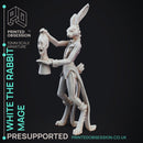 White The Rabbit Magician - Circus of Horrors - PRESUPPORTED - 32mm