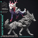 Wolf of the Weave - Elemental Creature -  PRESUPPORTED - Illustrated and Stats - 32mm scale