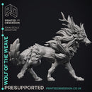 Wolf of the Weave - Elemental Creature -  PRESUPPORTED - Illustrated and Stats - 32mm scale