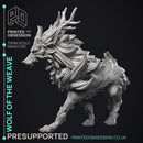 Wolf of the Weave - Elemental Creature -  PRESUPPORTED - Illustrated and Stats - 32mm scale