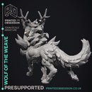 Wolf of the Weave - Elemental Creature -  PRESUPPORTED - Illustrated and Stats - 32mm scale