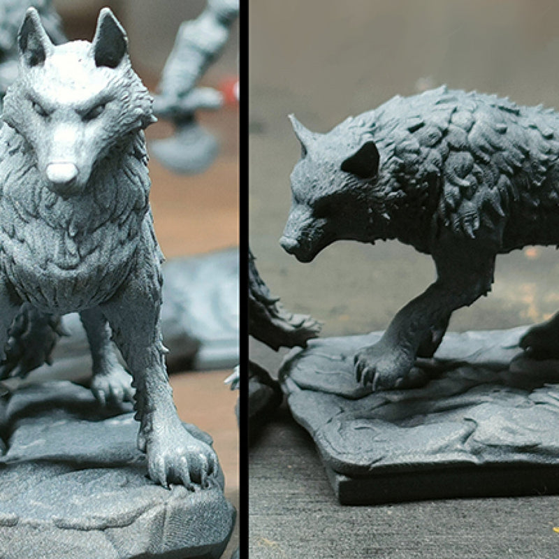Kuro and Shiro - Wolves - STL only - Only-Games