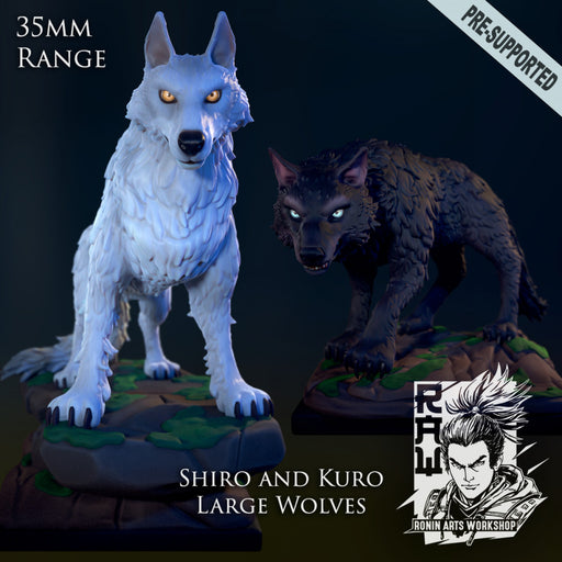 Kuro and Shiro - Wolves - STL only - Only-Games