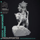 Xochi - Rainforest Defender - Female Fighter -  PRESUPPORTED - Illustrated and Stats - 32mm scale