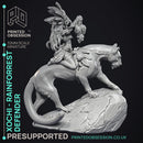 Xochi - Rainforest Defender - Female Fighter -  PRESUPPORTED - Illustrated and Stats - 32mm scale