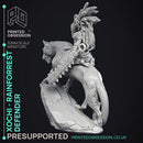 Xochi - Rainforest Defender - Female Fighter -  PRESUPPORTED - Illustrated and Stats - 32mm scale