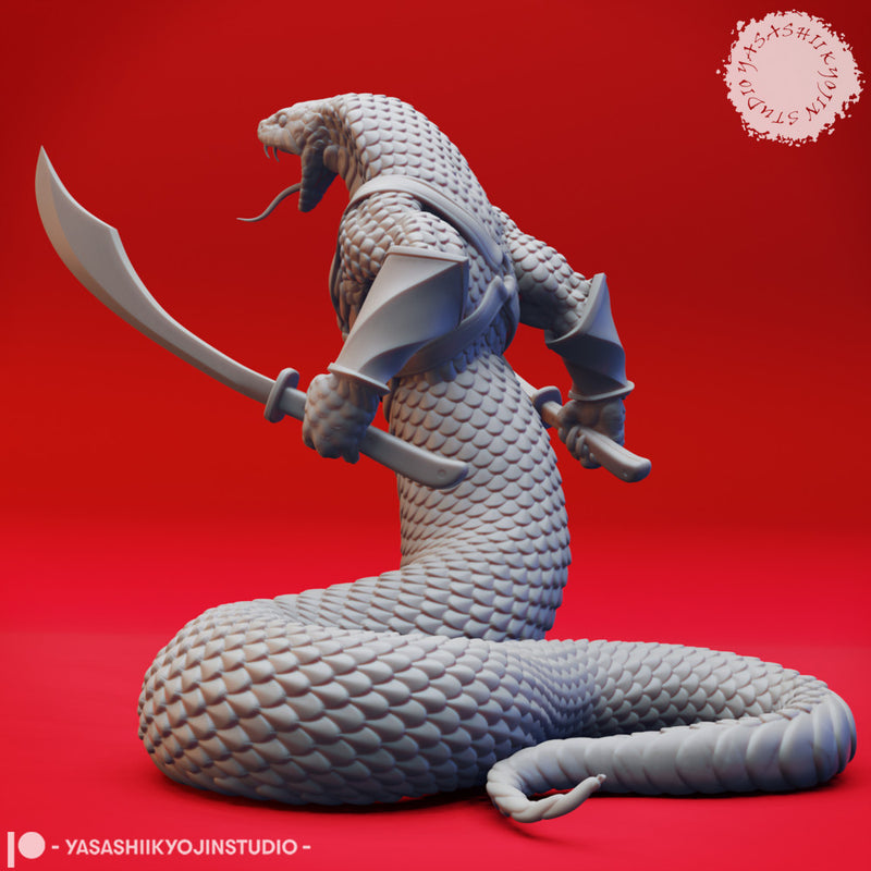Yuan-Ti Dual Scimitars - Tabletop Miniature (Pre-Supported) - Only-Games