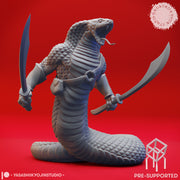 Yuan-Ti Dual Scimitars - Tabletop Miniature (Pre-Supported) - Only-Games