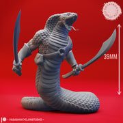 Yuan-Ti Dual Scimitars - Tabletop Miniature (Pre-Supported) - Only-Games