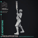 Zombie Advertising - Undead NPC -  PRESUPPORTED - Illustrated and Stats - 32mm scale
