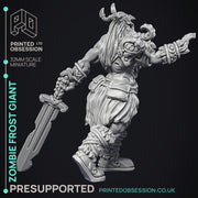 Zombie Frost Giant - Giant - PRESUPPORTED - 32mm Scale - Only-Games