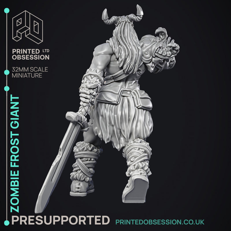 Zombie Frost Giant - Giant - PRESUPPORTED - 32mm Scale - Only-Games