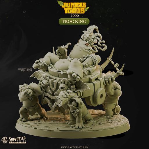 Frog King - Jungle Toads - CastNPlay - Terrain Wargaming D&D DnD 28mm 32mm 40mm 54mm - Only-Games